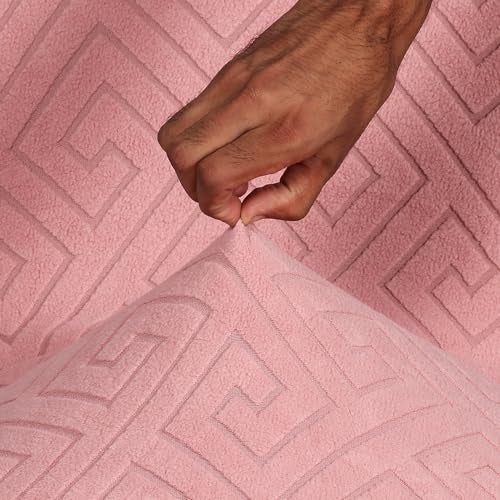 House of Quirk Universal Jacquard Fabric Sofa Cover Soft Touching Cover for Couch Flexible Stretch Sofa Slipcover (One Seater, Pink) - Image 4