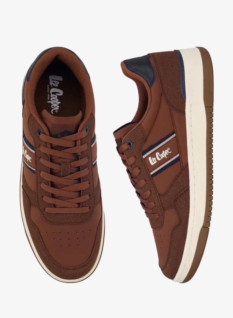 Lee Cooper Men Logo Print Lace-Up Ankle Sneakers