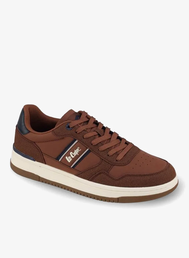 Lee Cooper Men Logo Print Lace-Up Ankle Sneakers