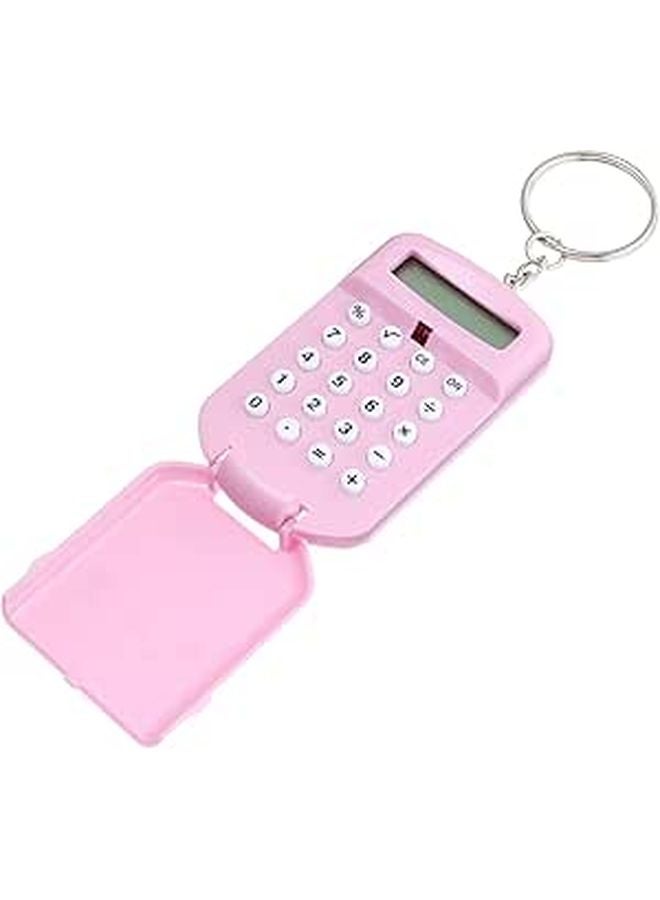 Pink Mini Pocket Calculator 2 Pack Portable Arithmetic Tool For Students School Office - Image 1