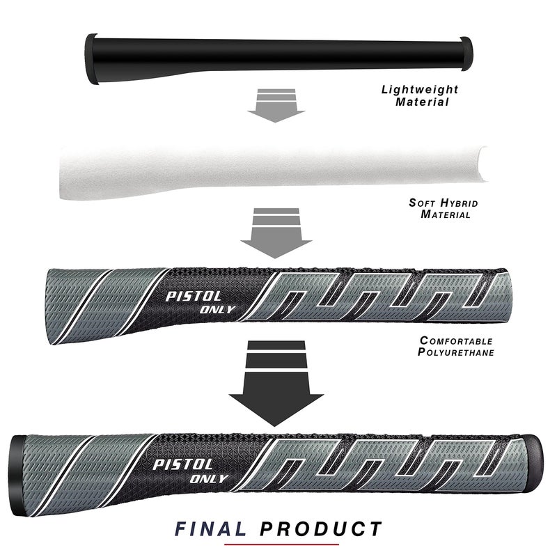 CHAMPKEY Premium Pistol Golf Putter Grip | Lightweight and Comfortable Golf Grips | Advanced Texture Control and High Feedback Golf Putter Grips(Gray, Standard) - Image 5