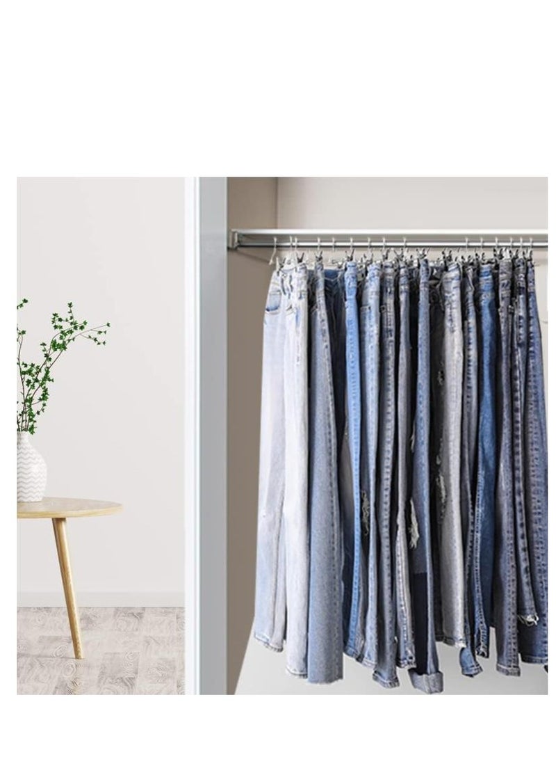 Premium Metal Pant Hangers Trouser Hangers Skirt Hangers with Adjustable Non-Slip Clips Ultra-Thin Space Saving Durable Clothes Hangers 30cm for Skirts Pants Trousers Anti Rust High Grade 12 Pc  - Image 4