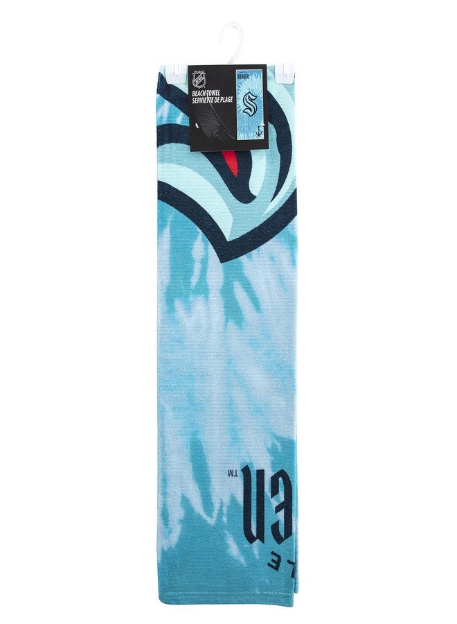 Northwest NHL Seattle Kraken Psychedelic Beach Towel, Cotton Polyester Blend Lightweight Bath, Pool, Swim, Travel Fan Gear, 30 x 60 Inch - Image 3