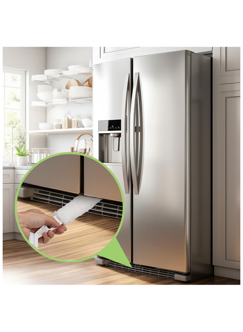 Air Conditioner Fin Comb Cleaner Kit, Fridge Coils Cleaner, Coil Cleaner Brush Air Conditioner Gap Brush No Disassembly with 5 White Replaceable Brush Clothes, for Air Conditioner Fridge - Image 5