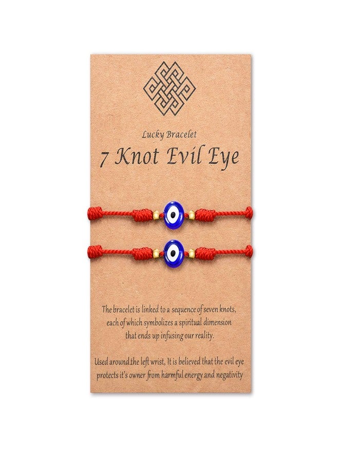 Tarsus 7 Knots Kabbalah Red String Bracelet Protection Evil Eye Bracelets for Women Men Rakhi for Brother Good Luck Gifts - Image 1