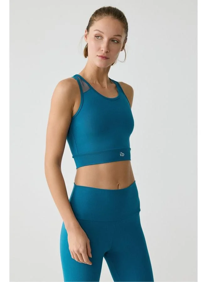 Urban Beat  LISSA Women’s Blue Tulle-Detail Tank Top. for Women | Best Price UAE