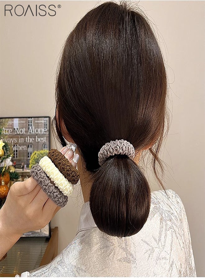 رويس 32 قطعة من أربطة الشعر المرنة الملونة للنساء، حامل ذيل حصان غير قابل للانزلاق، مناسب لليوجا والجري والمناسبات الخارجية، أربطة رأس مرنة بسيطة وعصرية للاستخدام اليومي - Image 3
