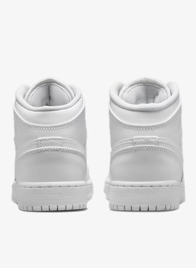 Jordan WHITE/WHITE-WHITE Youth Air Jordan 1 Mid  | Best Price UAE