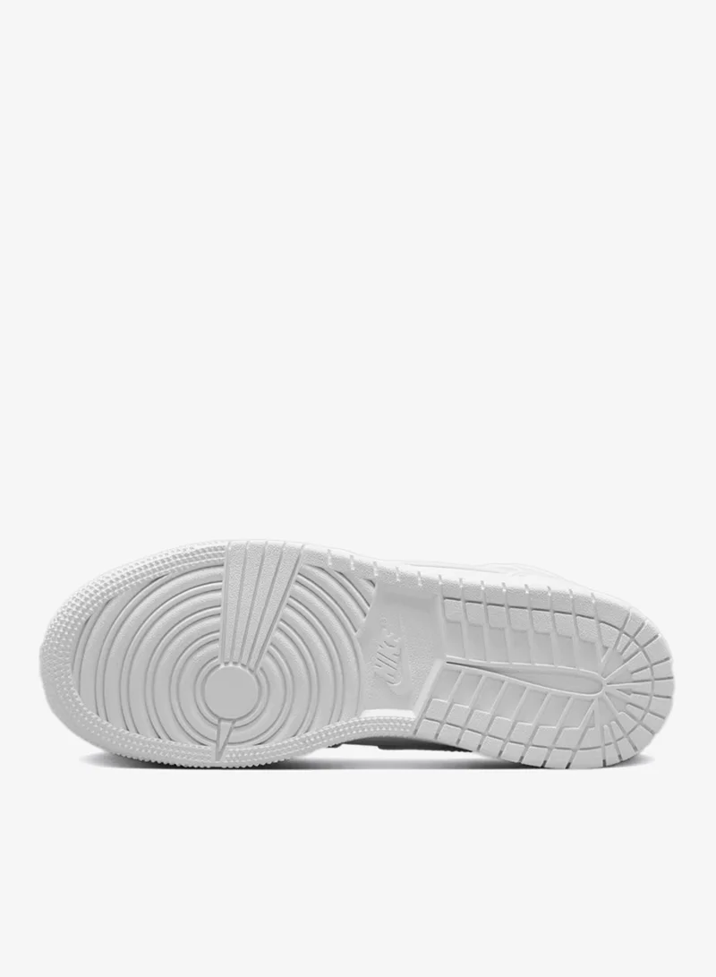 Jordan WHITE/WHITE-WHITE Youth Air Jordan 1 Mid  | Best Price UAE