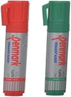 Penmark hs-406 high quality metallic permanent pen set of 2 pcs assorted color. - green red