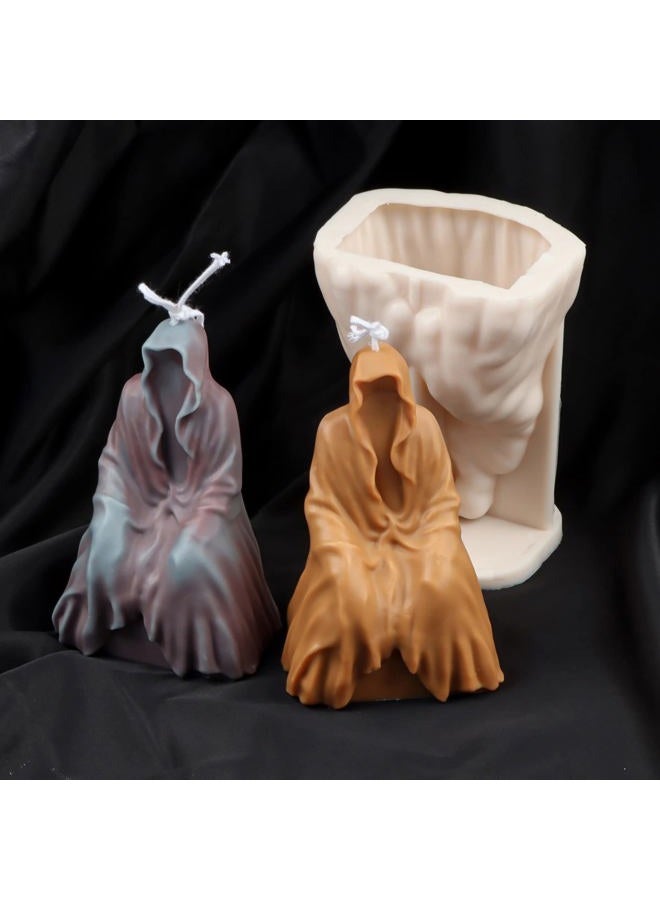 ESEENS Skull Head Halloween Candle Mold Skull Shape Silicone Mold For Candles Resin Mold Chocolate Silicone Mold Chocolate Mold Diy Aromatherapy Decoration Mold Ghost Mold - Image 1
