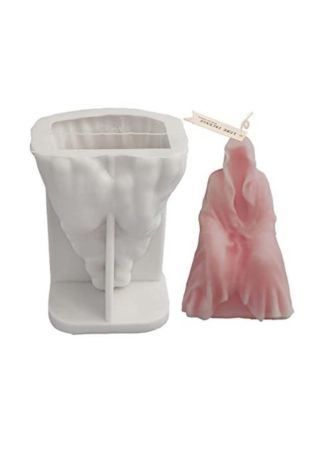 ESEENS Skull Head Halloween Candle Mold Skull Shape Silicone Mold For Candles Resin Mold Chocolate Silicone Mold Chocolate Mold Diy Aromatherapy Decoration Mold Ghost Mold - Image 2
