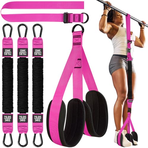 HPYGN Pull Up Bar Bands, Heavy Duty Pull Up Assistance Bands, Height Adjustable Strap & Comfortable Foot Strap, Pull Up Bands Assistance Bands for Strength Training Workout Equipment - Image 1