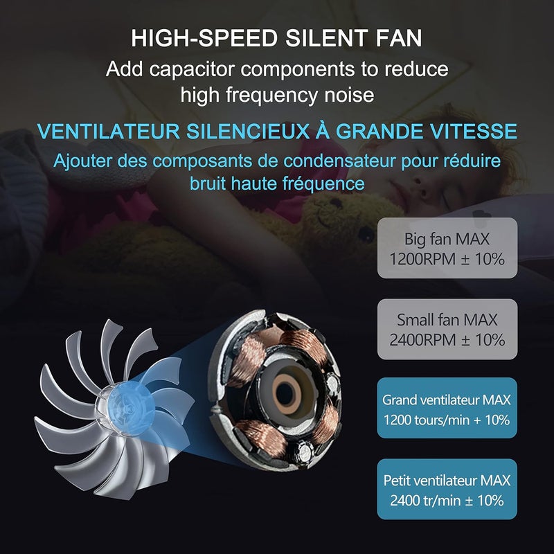 TopMate C5 12-15.6 inch Gaming Laptop Cooler Cooling Pad | 5 Quiet Fans and LCD Screen | 2500RPM Strong Wind Designed for Gamers and Office - Image 4