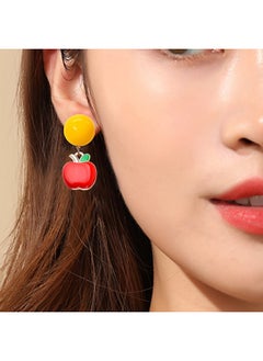 BronaGrand 50Pcs Alloy Apple Charms Enamel Fruit Charms Fruit Charm Pendants Apple Bead Charm Crafts Supplies For Diy Earrings Necklace Bracelet Jewelry Making Accessories5 Colors  - Image 5