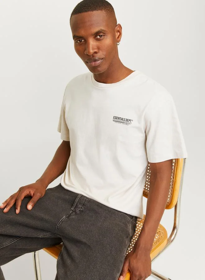 JACK & JONES Essentials Print Crew Neck T-Shirt