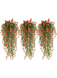 Generic Eucalyptus Camellia Wall Hanging Decor orange red 