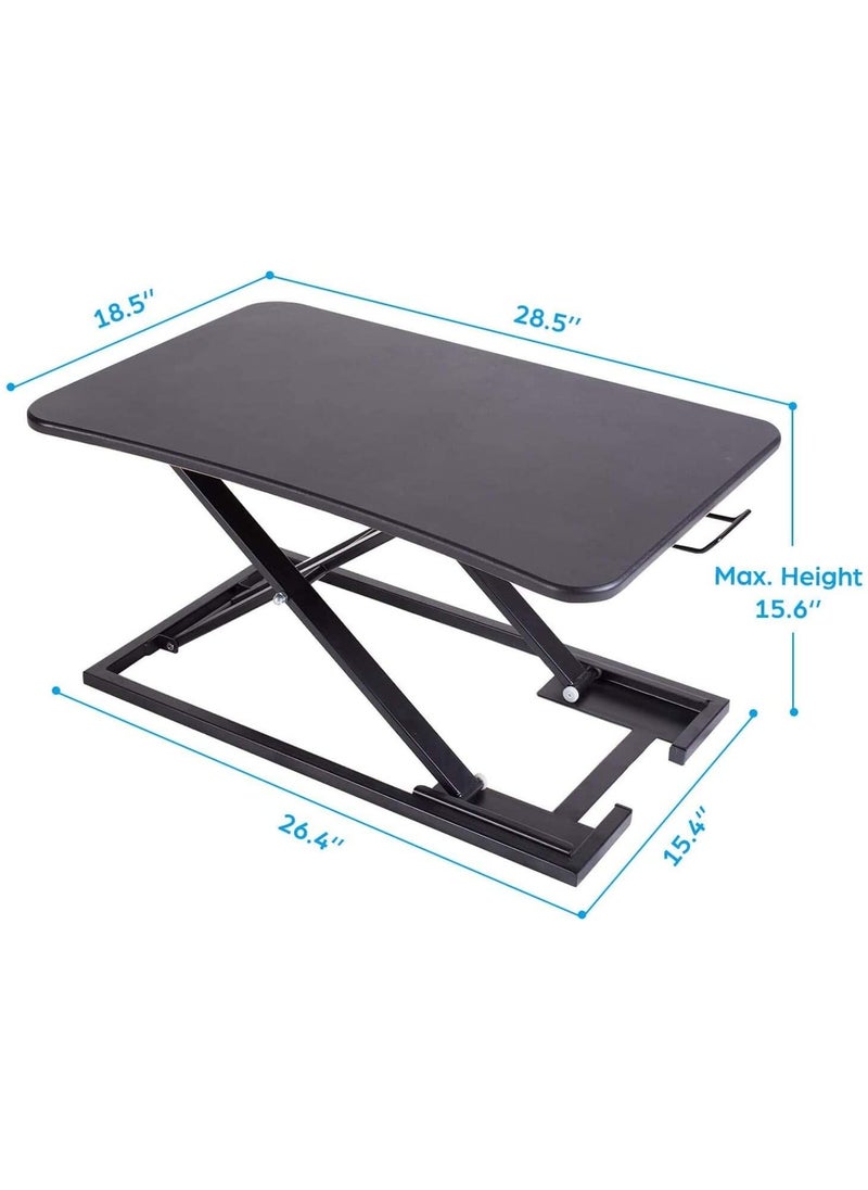 Chulovs Height adjustable standing desk converter, sit to stand desk riser, stand up desk riser, ergonomic home office computer workstation  - Image 3