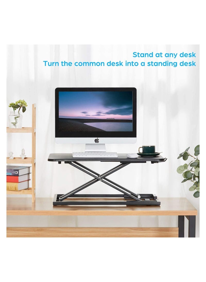 Chulovs Height adjustable standing desk converter, sit to stand desk riser, stand up desk riser, ergonomic home office computer workstation  - Image 4