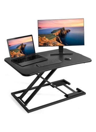 Height adjustable standing desk converter, sit to stand desk riser, stand up desk riser, ergonomic home office computer workstation - pzsku/ZF64318FD6E336F4C7C51Z/45/_/1656646845/f5ab5dd2-fb58-4acd-8f20-9a051eb1f53f