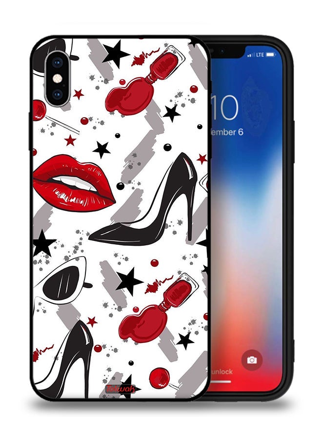 Tolwak Apple iPhone XS Max Protective Case Lipstick And Shoes Art - Image 1