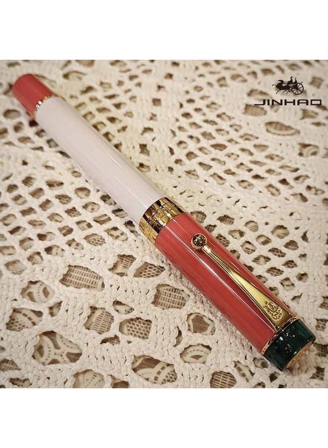 Jinhao Century 100 Calligraphy Fountain Pen Guava F Nib Ergonomic Grip Twist Cap Office Gift Stationery - Image 4