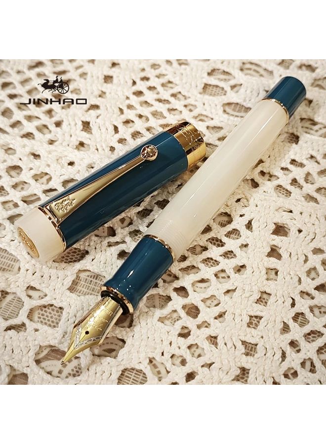 Jinhao Century 100 Calligraphy Fountain Pen Guava F Nib Ergonomic Grip Twist Cap Office Gift Stationery - Image 1