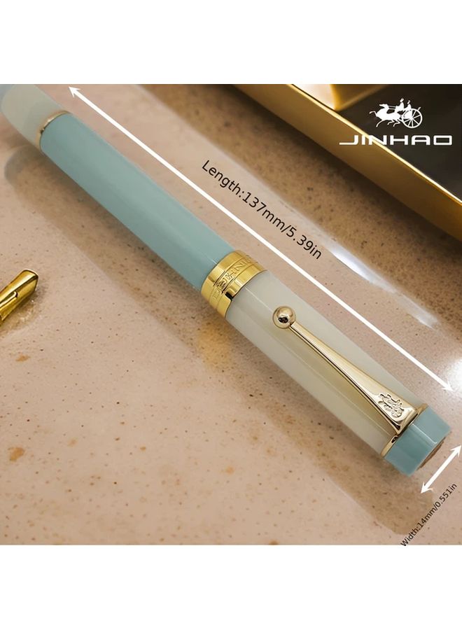 Jinhao Century 100 Calligraphy Fountain Pen Guava F Nib Ergonomic Grip Twist Cap Office Gift Stationery - Image 2