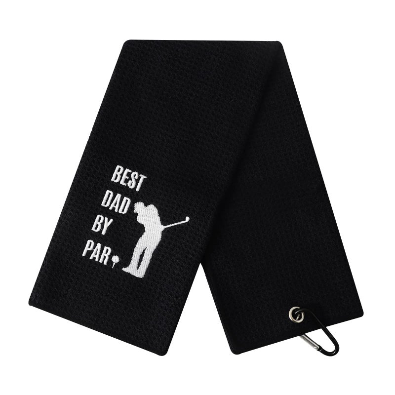 Fathers Day Golf Gifts for Dad from Daughters Wife Son KidsChristmas Funny Gifts for DadBirthday Day Gifts for New DadBest Dad by Par Golf Towel