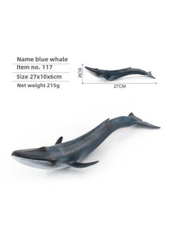 Simulation Of Whale Sharks, Tiger Sharks, Blue Whales, Marine Life Models, Deep-sea Prehistoric Ancient Duns, Trilobites, Animal Models-Color:Pl127-117 Blue Whale 215g