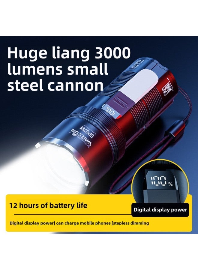 Wallson WarsunSP07S Super Bright Remote Rechargeable Emergency Outdoor Household Multifunctional Strong Light Flashlight-Product Specifications:Sp07s Flashlight Set + Tianjian Clutch Bag - Image 2