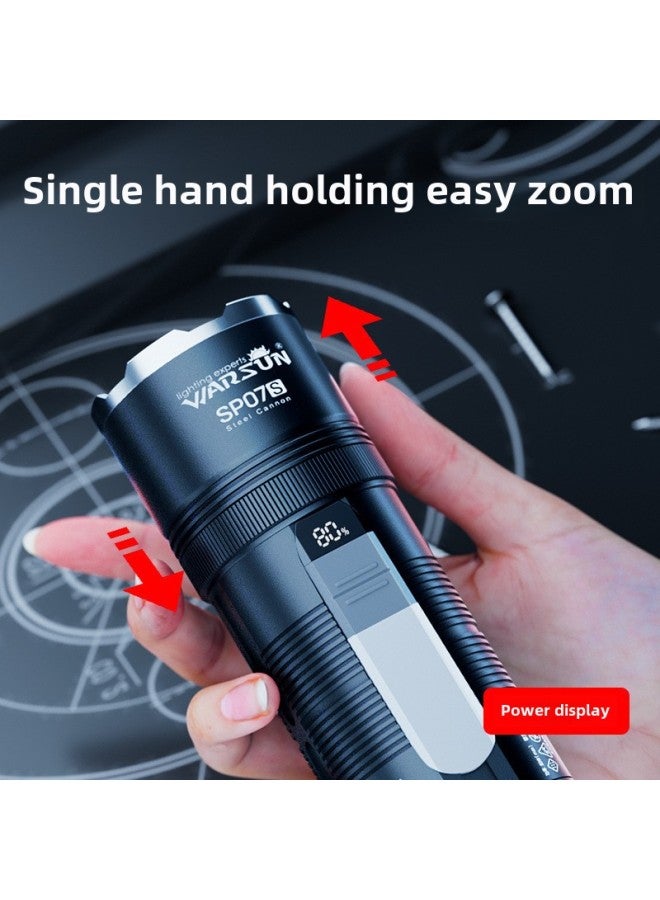 Wallson WarsunSP07S Super Bright Remote Rechargeable Emergency Outdoor Household Multifunctional Strong Light Flashlight-Product Specifications:Sp07s Flashlight Set + Tianjian Clutch Bag - Image 4