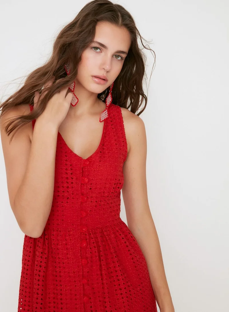trendyol Red A-Line Dress