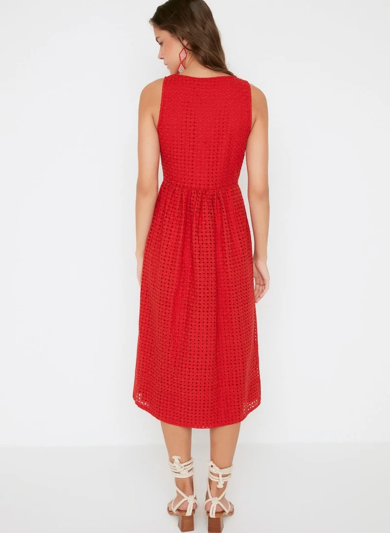 trendyol Red A-Line Dress