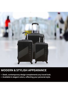 GIORDANO GIORDANO Logo Series Check-In Medium Suitcase Black, ABS Hard Shell Lightweight Durable 4 Wheels Luggage Trolley Bag 24" With Secure 3 Digit Number Lock.  - Image 2