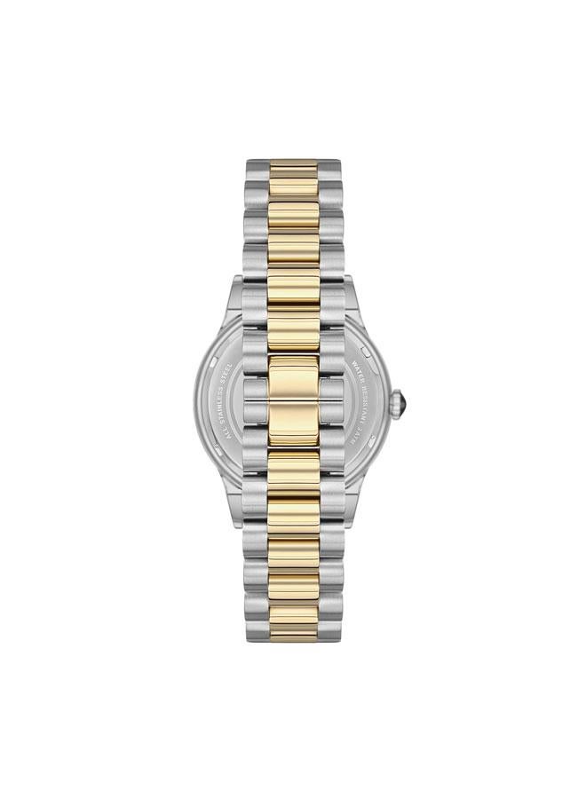 U.S. Polo Assn. Stile Green Dial Silver Gold Stainless Steel Bracelet Analog Watch for Women 36mm - Image 3