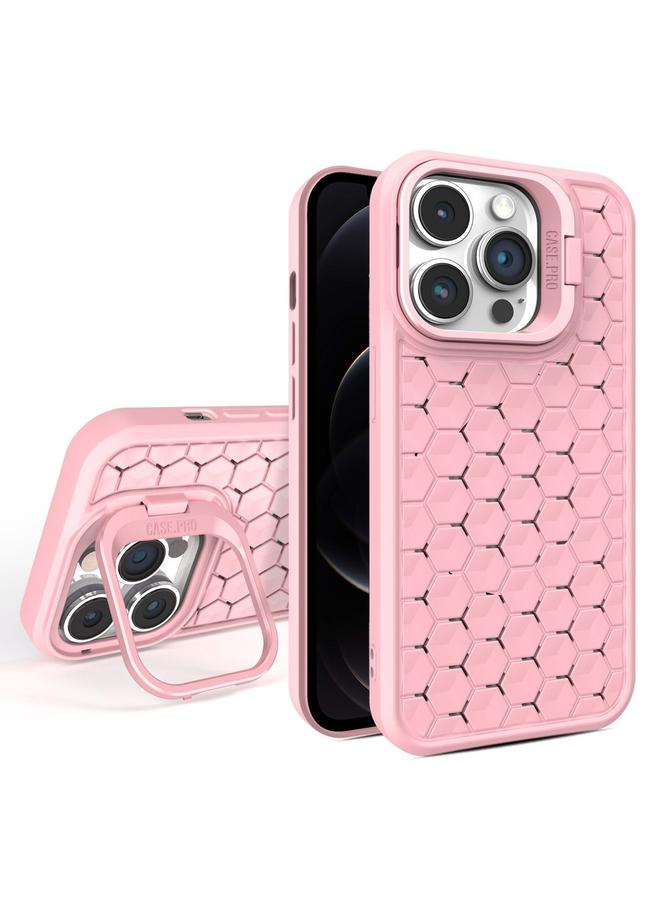 زبون جراب لهاتف iPhone 12 Pro مع حامل عدسات مشعة على شكل قرص العسل، جراب هاتف Magsafe - Image 1