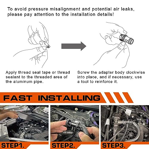 Shadow Turbo Boost Gauge Pressure Adapter for BMW B38 B48 B58 Engine G Series Supra A90 A91 Billet Aluminum Boost Vacuum Tap Kit - Image 4