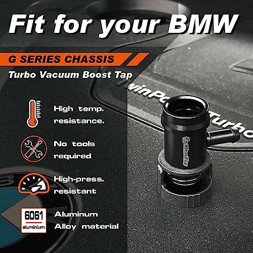 Shadow Turbo Boost Gauge Pressure Adapter for BMW B38 B48 B58 Engine G Series Supra A90 A91 Billet Aluminum Boost Vacuum Tap Kit - Image 2