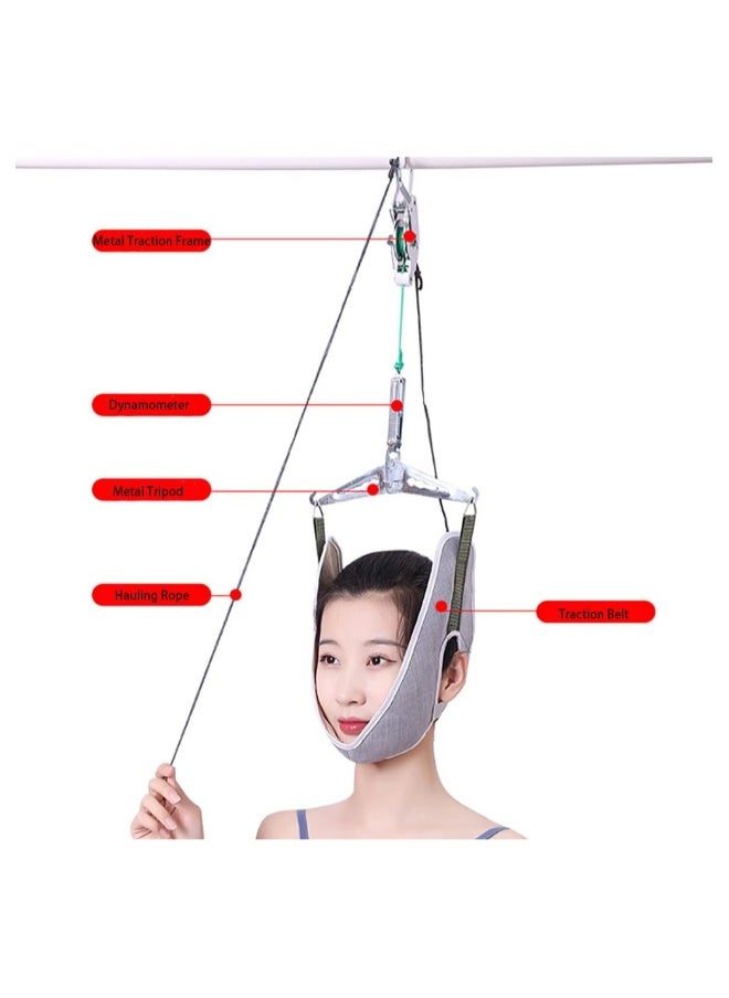 Generic Portable Neck Stretcher Hammock for Neck Pain Relief, Spine Chiropractic Decompression Tool, Physical Therapy for Neck Decompressor (Hook Mounted)  - Image 4