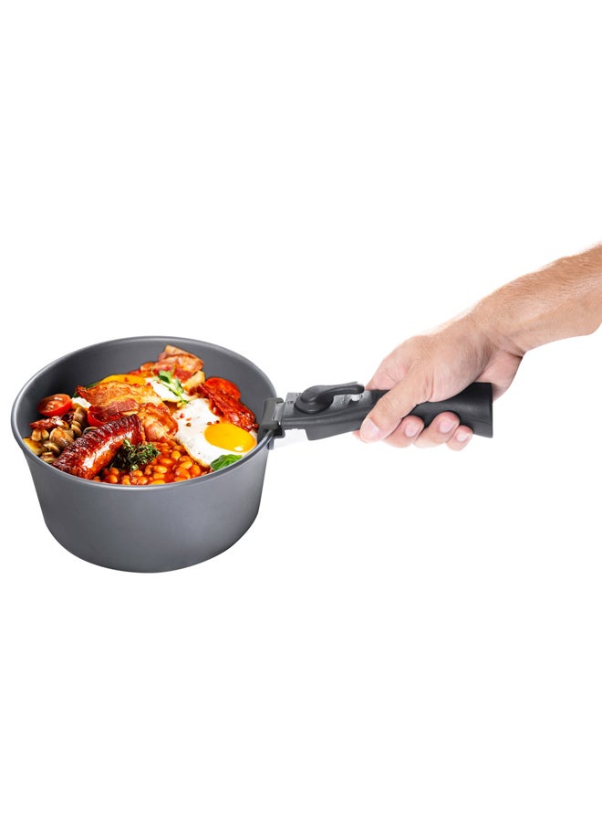 DPT مقبض زجاجة الماء القابل للتحريك، حامل وعاء ساخن، أسود، الحجم 18.5 سم - Image 4