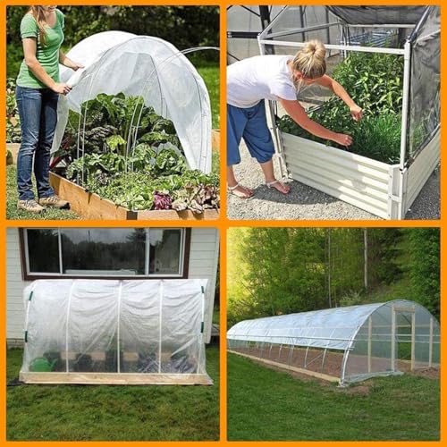 YLBFJXK 10' x 13' Clear Poly Tarp Heavy Duty with Grommets for Henhouse Porch Greenhouse Camping - Image 4