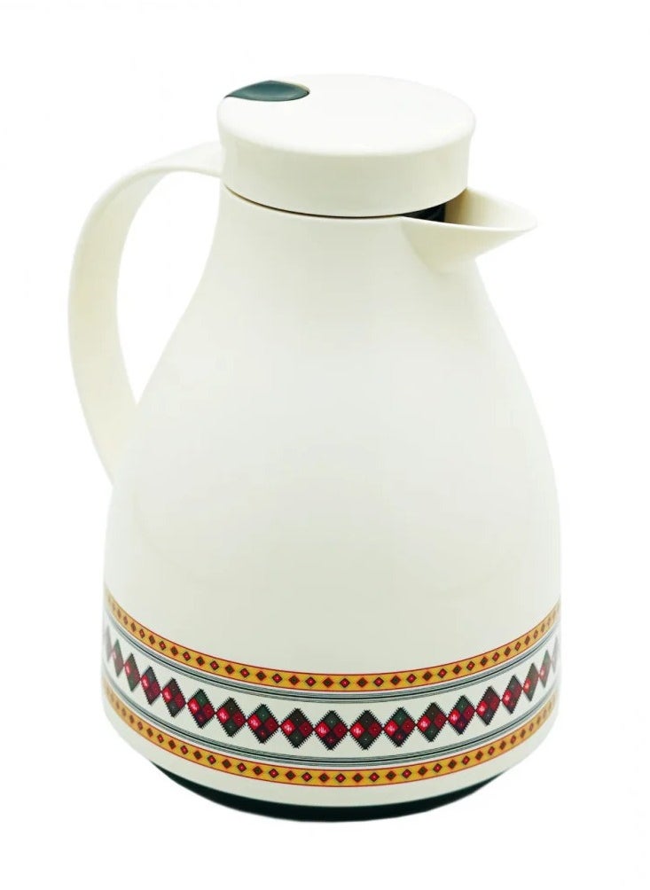 BASURRAH Thermos for tea and coffee with a distinctive heritage decoration, size 1 liter, 19-49959  - Image 1
