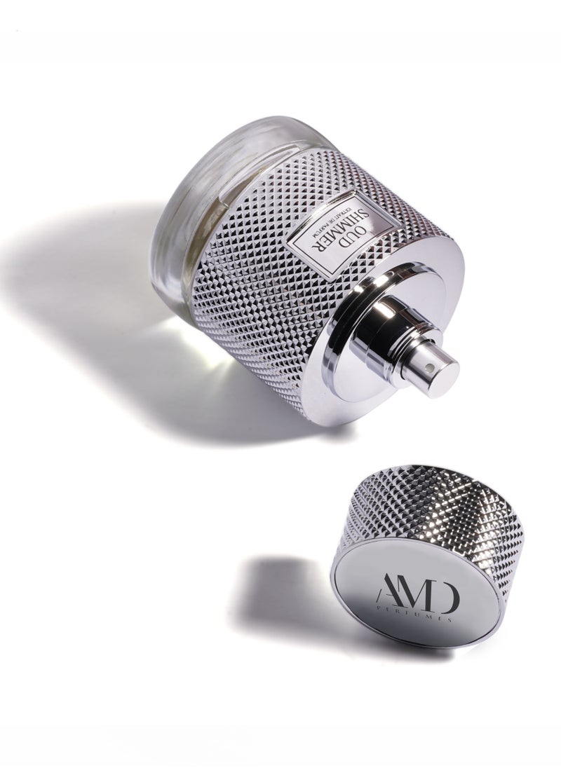 عطور ايه ام دي - عطر عود شيمر سيلفر من AMD Perfumes للرجال والنساء، 100 مل، أو دو برفيوم - Image 1