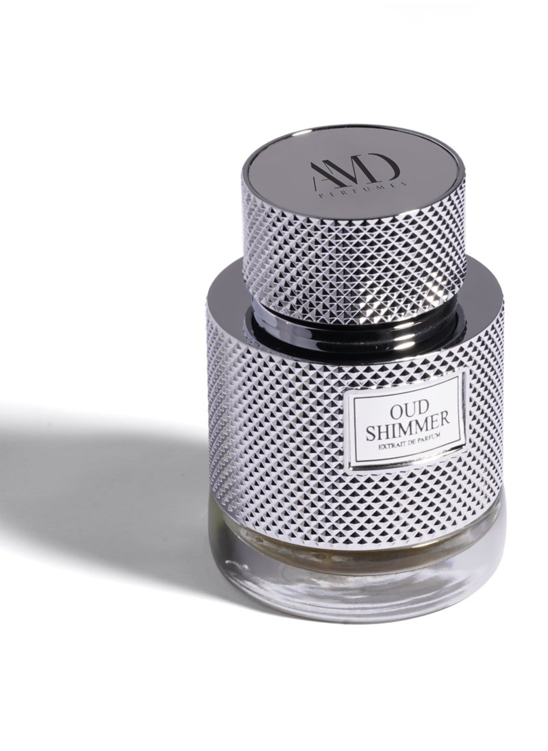 عطور ايه ام دي - عطر عود شيمر سيلفر من AMD Perfumes للرجال والنساء، 100 مل، أو دو برفيوم - Image 1