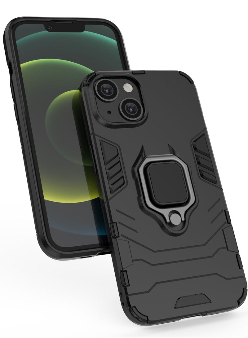 Black Protective Case Cover With Finger Ring Holder For iPhone - Image 3