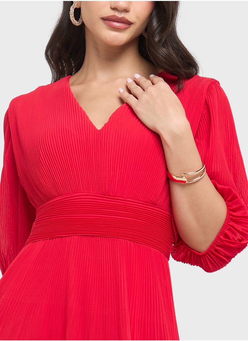 ELLA Tiered Dress With Puff Sleeves  - Image 3
