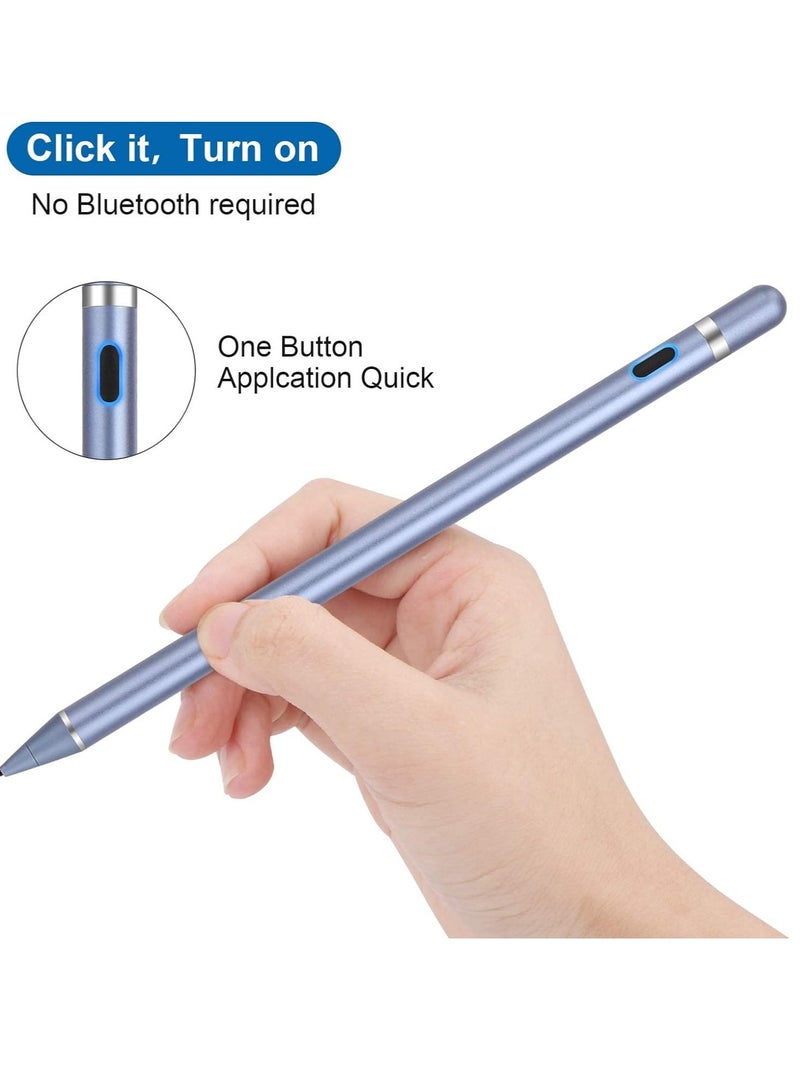 MIGOFAST Active Stylus Pen Sky Blue fine Tip for iPad Apple iPhone Samsung Tablets on iOS and Android Capacitive Touchscreen Take-Note HandWritten Draw no lags Skipping Rechargeable - Image 4