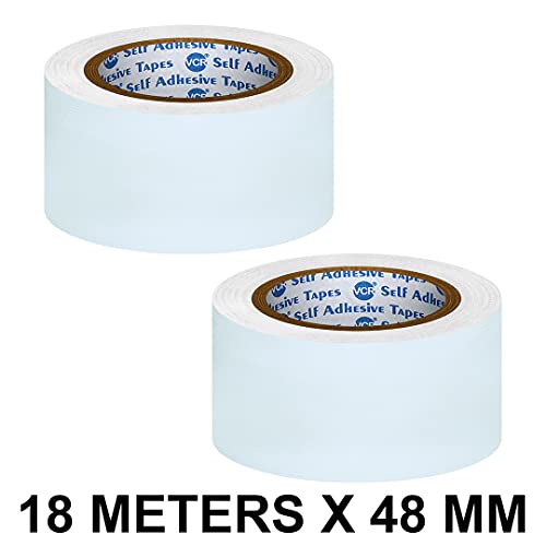 VCR White Duct Tape - 18 Meters in Length 48mm / 2" Width - 1 Roll Per Pack - Strong Book Binding Tape - Waterproof Heavy Duty Duct Tape - Image 2