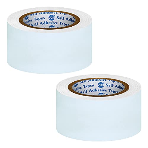 VCR White Duct Tape - 18 Meters in Length 48mm / 2" Width - 1 Roll Per Pack - Strong Book Binding Tape - Waterproof Heavy Duty Duct Tape - Image 1